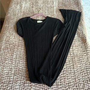 DISSH Black Ribbed Knit dress